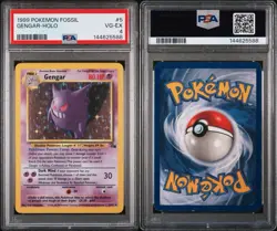 1999 Pokemon Fossil Gengar Holo #5 PSA 4 VG-EX WOTC Vintage - Image 3