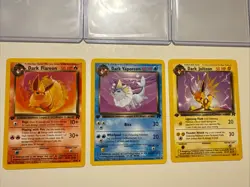 1st Edition Set Dark Jolteon, Dark Flareon, Dark Vaporeon - Pokemon - Image 1