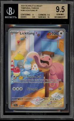Pokemon Lickitung Temporal Forces Illustration Rare #180 BGS 9.5 - Image 1