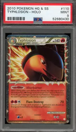 Pokemon Typhlosion Prime HeartGold & SoulSilver Holo Ultra Rare #110 PSA 9 Mint - Image 1