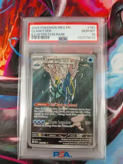 PSA 10 Clawitzer 141 Illustration Rare IR Mega Evolution EN 2025 Pokemon Card - Image 1