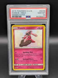 2019 POKEMON SUN & MOON HIDDEN FATES #SV36 DIANCIE-HOLO PSA 10 - Image 1