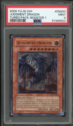 Judgment Dragon TU01-EN000 Ultimate Rare EURO Yugioh PSA 9 *503 - Image 1