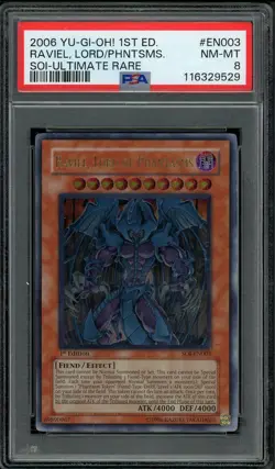 Raviel, Lord Of Phantasms SOI-EN003 1st Edition Ultimate Rare Yugioh PSA 8 *529 - Image 1