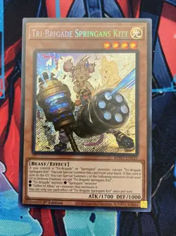Yu-Gi-Oh!: Tri-Brigade Springans Kitt BPRO-EN025 1st Ed. SECRET Rare Nm-MINT - Image 1