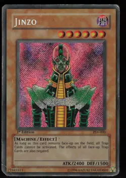 Jinzo PSV-000 PSV Secret Rare Pharaoh's Servant 1st Edition Yu-Gi-Oh HP1 - Image 1