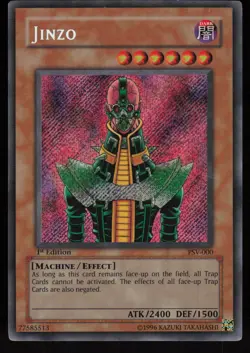 Jinzo PSV-000 PSV Secret Rare Pharaoh's Servant 1st Edition Yu-Gi-Oh - Image 1