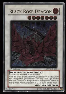 Black Rose Dragon CSOC-EN039 1st Edition Ultimate Rare EURO Yu-Gi-Oh - Image 1