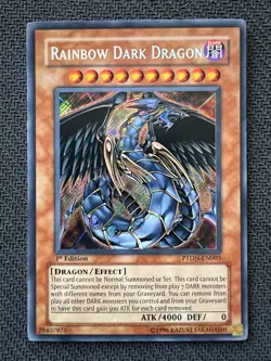 Yugioh Rainbow Dark Dragon 1st Edition Secret Rare PTDN-EN003 NM - Image 1