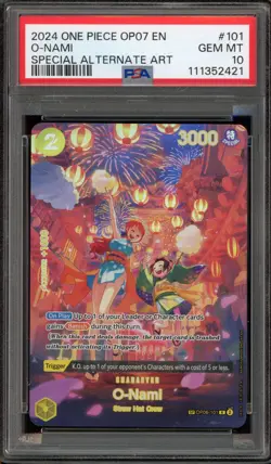 One Piece CCG O-Nami Special Alternate Art OP06-101 PSA 10 Gem Mint - Image 1