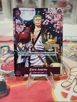 One Piece TCG Zoro-Juurou Nationals Championship Event Pack 2025-26 STAMPED - Image 2