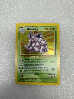 Pokemon Nidoking Base Set 11/102 Rare Holographic Card Holo 1995 - Image 4