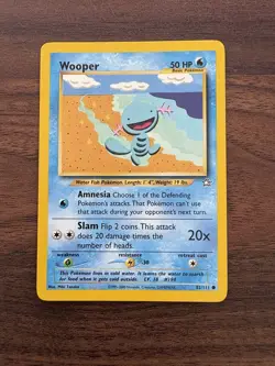 Pokemon TCG Wooper Neo Genesis 82/111 Regular Common Card NM - Image 1
