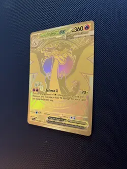 Mega Charizard X Ex Gold Pokemon Phantasmal Flames Holo Card 130/094 - MINT - Image 2