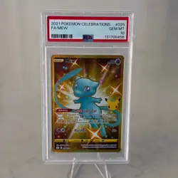 2021 Pokemon TCG Celebrations Mew Full Art Card PSA 10 #025/025 Gem Mint - Image 3