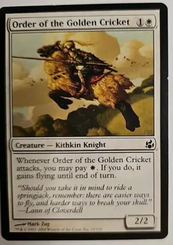 MTG Magic The Gathering Card Order of the Golden Cricket Creature Kithkin White - Image 1