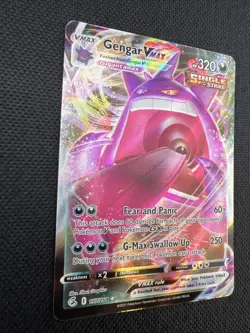 Pokemon TCG Fusion Strike Gengar VMAX Ultra Rare Holo Card 157/264 - NM - Image 2