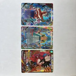 Dragon Ball Super 3 Card Lot of Mythic Booster Gold Stamped Cards ccg card game - Image 3