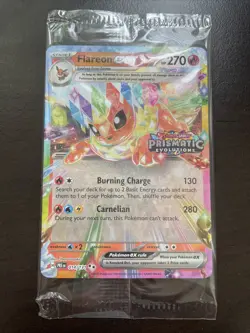 Flareon ex 014/131 Prismatic Evolutions Stamped Promo Card SEALED - Image 1