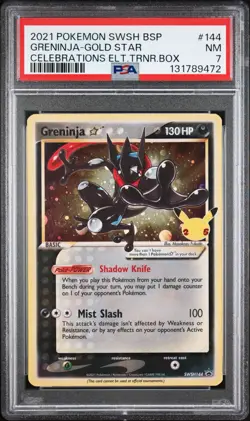 PSA 7 Greninja Star SWSH144 SWSH: Sword & Shield Promo Cards Holo - Image 1