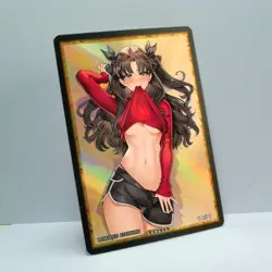 RIN TOHSAKA Waifu Anime Card LIMITED 1/1 Custom TCG Holo T13949 - Image 2