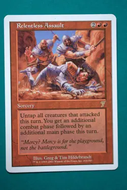 Relentless Assault - MTG- 7th Edition - Never Played - Magic The Gathering - Image 1