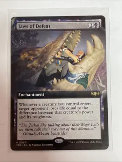 Jaws of Defeat (Extended Art) Commander: Tarkir: Dragonstorm #67 Rare - Image 1