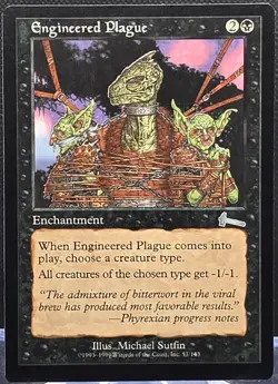Engineered Plague #51 Urza's Legacy Regular Uncommon NM/M - Image 1