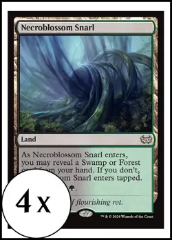 MTG - 4 x Necroblossom Snarl - Duskmourn Commander - Playset 4x x4 - Image 1