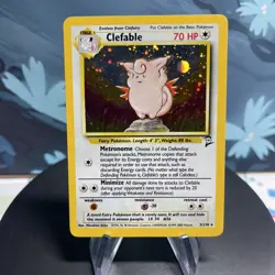Pokemon Clefable 5/130 Base Set 2 Holo MP - Image 1
