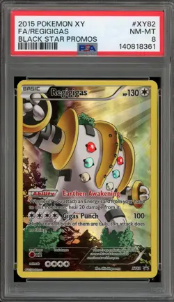 Pokemon Regigigas Black Star Full Art Promo XY82 PSA 8 - Image 1