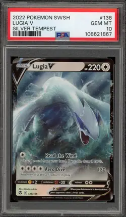 Pokemon Lugia V Silver Tempest Holo Ultra Rare #138 PSA 10 Gem Mint - Image 1