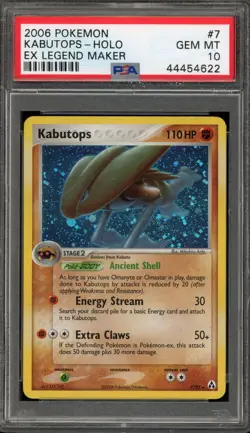Pokemon Kabutops EX Legend Maker Holo Rare #7 PSA 10 Gem Mint - Image 1