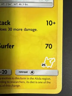 Alolan Raichu #25 SM65 Black Star Promo Pikachu Stamped Pokemon TCG Card - Image 4