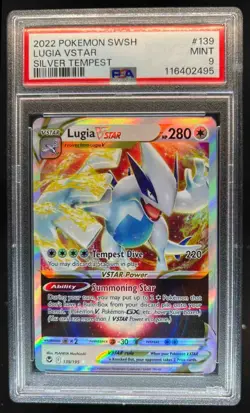 2022 Pokemon SWSH Silver Tempest Lugia VST Holo #139/195 PSA 9 - Image 1