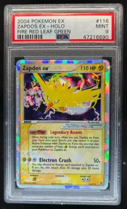 2004 Pokemon EX FireRed & LeafGreen Zapdos #116/112 PSA 9 - Image 1