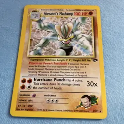 Pokemon TCG Giovanni's Machamp 6/132 2000 Gym Challenge Holo Rare Vintage Y2k LP - Image 1