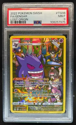 2022 Pokemon SWSH Lost Origin Gengar Trainer Gallery #TG06/TG30 PSA 9 - Image 1