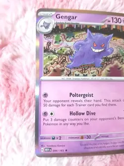 2023 Pokemon TCG GENGAR 094/165 Scarlet & Violet 151 RARE Shiny Holo MINT - Image 2