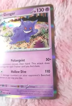 2023 Pokemon TCG GENGAR 094/165 Scarlet & Violet 151 RARE Shiny Holo MINT - Image 3