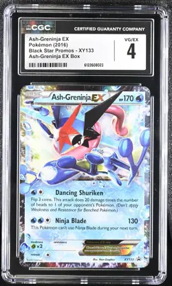 2016 Pokemon Ash-Greninja EX Black Star Promo XY133 CGC VG/EX 4 - Image 1