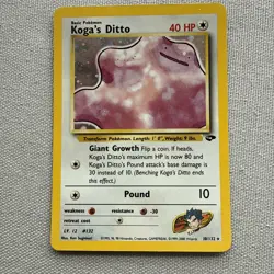 Pokemon Koga's Ditto 10/132 Gym Challenge Holo - Image 1