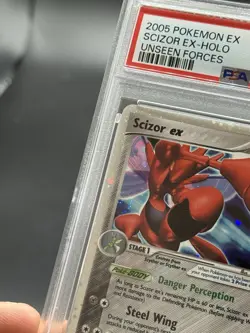 PSA 9 - Scizor ex - 108/115 - EX Unseen Forces 2005 - Holo Swirl - Pokemon TCG - Image 2