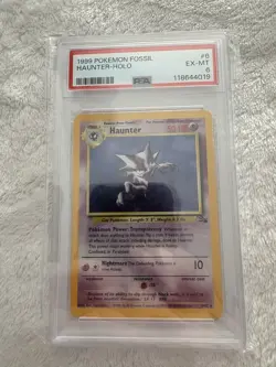 Haunter 6/62 Fossil Holo Pokemon 1999 PSA 6 - Image 1