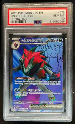2025 Pokemon Journey Together N's Zoroark ex #175/159 PSA 10 - Image 1