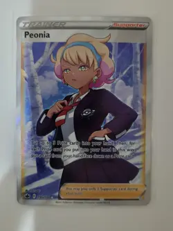 Pokemon TCG Peonia Full Art Holo Card Sword & Shield Chilling Reign 196/198 - Image 1