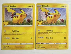 Pokemon PIKACHU 25th Anniversary General Mills SWSH039 HOLO Promo Card 2021 x2 - Image 1
