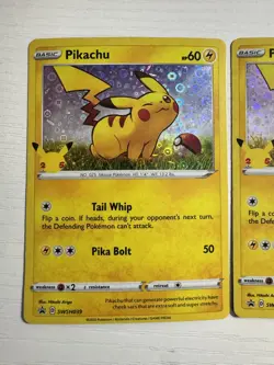 Pokemon PIKACHU 25th Anniversary General Mills SWSH039 HOLO Promo Card 2021 x2 - Image 5