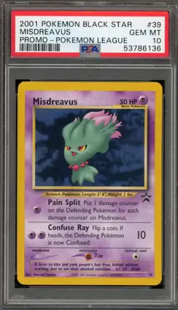 Pokemon Misdreavus League Black Star Promo #39 PSA 10 Gem Mint - Image 1