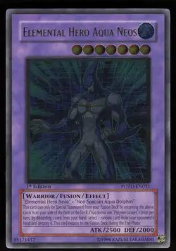 Elemental Hero Aqua Neos POTD-EN031 Ultimate Rare 1st Edition GOLD Yu-Gi-Oh - Image 1